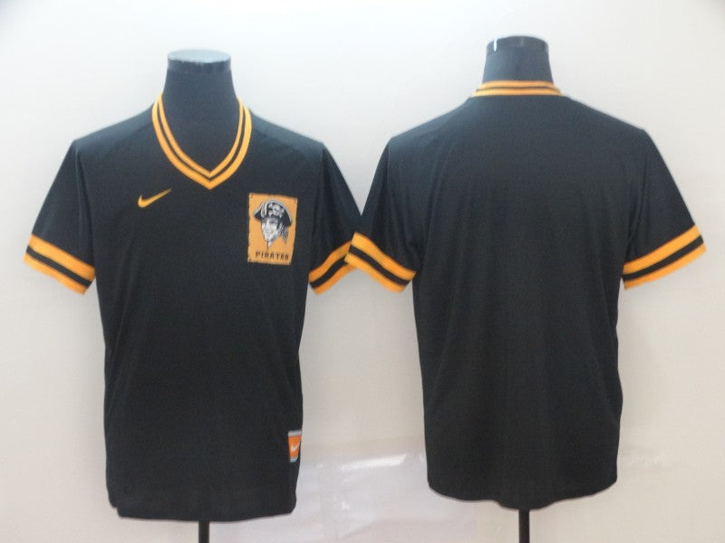 Men's Pittsburgh Pirates Black Blank Replica Player jersey