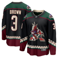 Men's Arizona Coyotes Josh Brown #3 Black Home Breakaway Player jersey