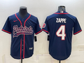 Men's New England Patriots Bailey Zappe #4 Navy Game Jersey1 Joint Edition
