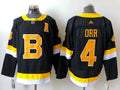 Men's Boston Bruins Bobby Orr #4 Black Replica jersey