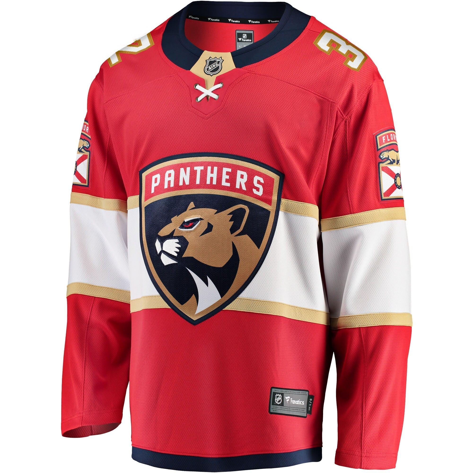 Lucas Carlsson Florida Panthers   Home Breakaway  Jersey - Red