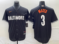 Men's Baltimore Orioles Jorge Mateo #3 Black 2023 City Connect Replica Player jersey