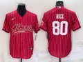 Men's San Francisco 49ers Jerry Rice #80 Red Player jersey Joint Edition