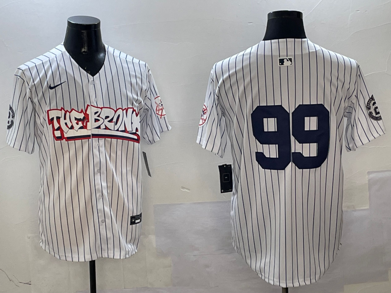 Men's New York Yankees Aaron Judge White Replica Player Name jersey