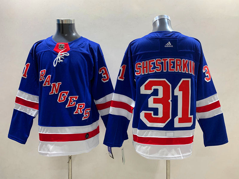 Men's New York Rangers Igor Shesterkin #31 Blue Player Game Jersey1