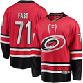 Men's Carolina Hurricanes Jesper Fast #71 Red Home Breakaway Player Jersey1