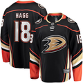 Men's Anaheim Ducks Robert Hagg #18 Black Home Breakaway jersey